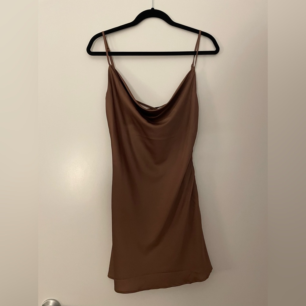 Garage Chocolate Brown Mini Dress